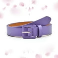 thumbnail image 1 of TODOZO Belts for Women Women's Leather Belts for Jeans Dresses Fashion Buckle Ladies Belt Faux Leather Solid Color Small Square Versatile Decorative Jeans Clothing Accessories Belt Purple, 1 of 3