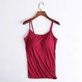 thumbnail image 1 of TODOZO Camisole Top for Women with Built in Bra Adjustable Strap Modal Tank Top Summer Loose Fit Cami Shirts Summer Soft Undershirts Layering Tops Camisole Basic Cami Shirts Stretch Undershirts Red L, 1 of 4