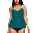 thumbnail image 1 of TODOZO Clearance Sale!! Plus Size Swimsuit for Women Tankini Tummy Control 2025 New Womens Flowy Tankini Tops Modest Bathing Suit Loose Fit Swimsuit Swim Tops No Bottom 2025 Mint Green S, 1 of 4