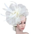thumbnail image 1 of TODOZO Fascinators Hats for Tea Party Women Girls Flower Feathers Mesh Hat for Cocktail Party Church Wedding Women Hat Headwear Church Feather Clip Fascinators Hat Wedding Cap for Beige One Size, 1 of 3