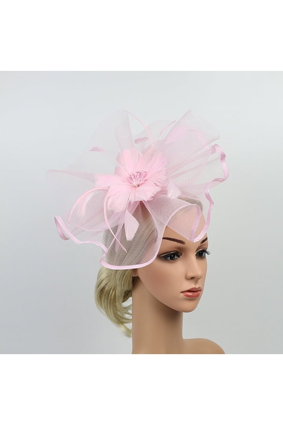 Hair Accessories for Women Hair Clips for Women Women Hat Headwear Church Feather Clip Fascinators Hat Wedding Party Cap for Pink One Size