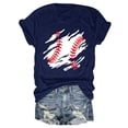 thumbnail image 1 of TODOZO Hot Sale!! Baseball Shirts Women Baseball Mom Tshirt Baseball Graphic Tee Game Day Gifts Funny Short Sleeve Tops Navy M, 1 of 3