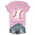 thumbnail image 1 of TODOZO Hot Sale!! Baseball Shirts Women Baseball Mom Tshirt Baseball Graphic Tee Game Day Gifts Funny Short Sleeve Tops Pink S, 1 of 3