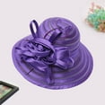 thumbnail image 1 of TODOZO Kentucky Organza Derby Hats for Women Church Tea Fascinator Wide Brim Sun Hat for Ladies Cocktail Tea Party Hat Flower Church Wedding Bridal Straw Caps Wedding Bridal Flower Church Hat Spring, 1 of 3