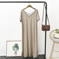 thumbnail image 1 of TODOZO Nightgowns for Women Short Sleeve Nightshirt Soft Pajamas Dress Casual Sleepwear Women's Backless Short Sleeved Nightgown Loose Dress Over Pregnant Women's Pajamas and Light Home Wear, 1 of 7