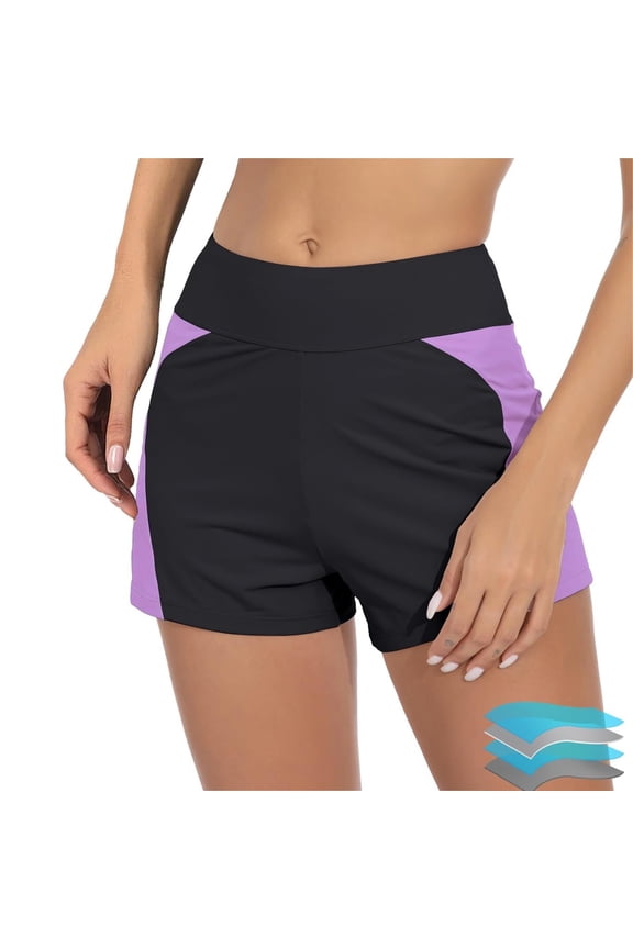 Period Swimwear Menstrual Leakproof Swim Shorts Quick Dry High Waisted Bathing Suit Bottoms for Women Swim Shorts Womens Stretchy Sporty Bathing Suit Bottoms Boyshorts Swimsuit Board Shorts