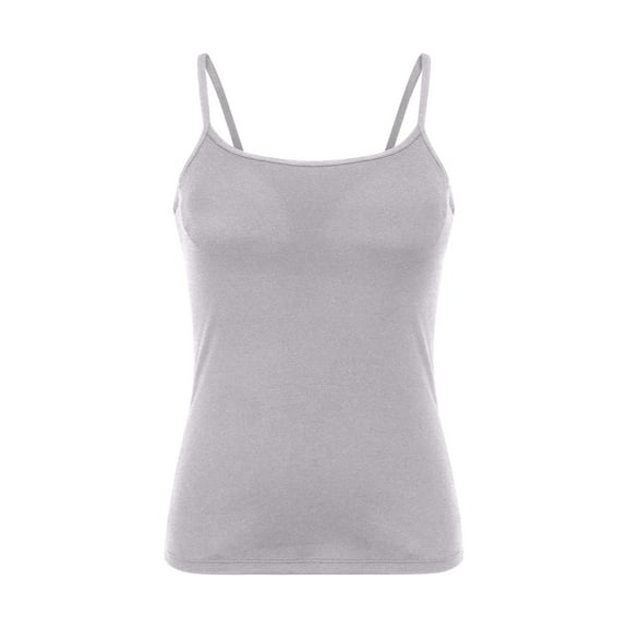 TODOZO Spaghetti Strap Camisole Tank Tops for Women, Basic Slim-Fit Cotton Cami Undershirts Summer Tank Tops for Women 2025 Slim Fit Camisole Scoop Neck Casual Sleeveless Shirts Grey Xl
