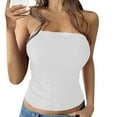 thumbnail image 1 of TODOZO Strapless Tops for Women Tube Tops for Women Strapless Bandeau Tanks Casual Backless Shirts Sleeveless Blouse Spring/Summer 2025 Outerwear Striped Color Block Top Top, 1 of 7