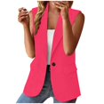 thumbnail image 1 of TODOZO Summer Blazers for Women Lightweight Womens Blazer Summer Blouses for Women 2025 Women's Sleeveless Coat Solid Color Cardigan Suit Casual Lapel Cardigan Jacket with Pockets Hot Pink 3Xl, 1 of 6