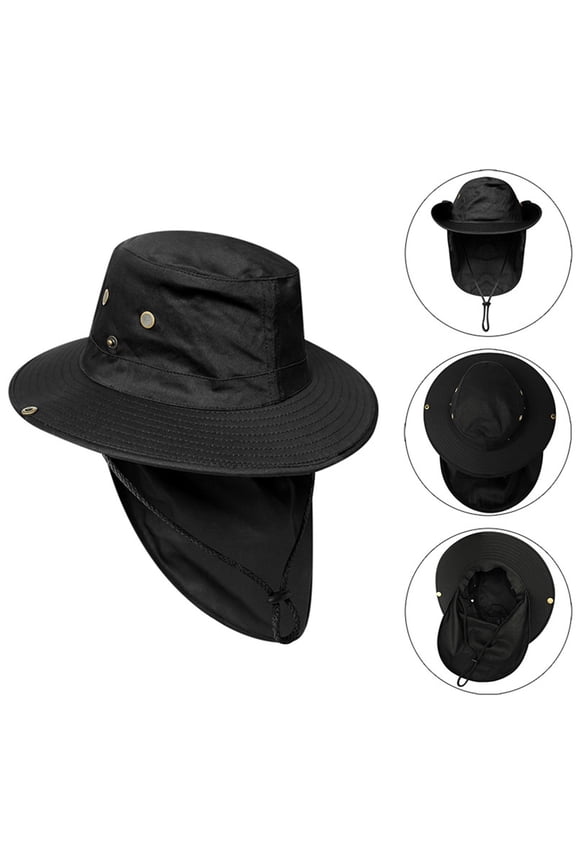 Sun Hat for Men,Cotton Summer Outdoor Sun Protection Wide Brim Bucket Hat Foldable Safari Boonie Hat Bucket Hat for Fishing Hiking Garden Lawn Work Safari Camping Outdoor Men Mountaineering Fi