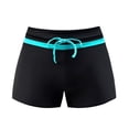 thumbnail image 1 of TODOZO Swim Shorts Women Tummy Control Women's Board Shorts Swimswear Bottoms Tankini Swim Bathing Briefs Swim Board Shorts for Women Swimwear Summer Casual Loose Solid Shorts Colorful Contrast Tie U, 1 of 3