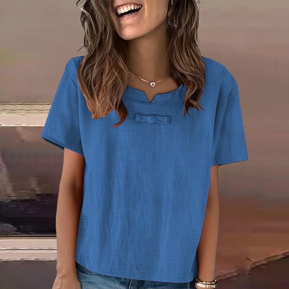 TODOZO T Shirts for Women Loose Fit Casual Lightweight Soft Basic Tees Summer Tops for Women 2025 Women's Loose and Comfortable Oversized Trendy T Shirt Top Blue 3Xl