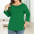 thumbnail image 1 of TODOZO T Shirts for Women Loose Fit Casual Lightweight Soft Basic Tees Women's Plus Size Top 3/4 Sleeve Crew Collar T Shirt Loose Fit T Shirt Corset Outerwear Casual Shirt, 1 of 6