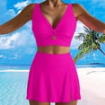 thumbnail image 1 of TODOZO Tankini Swimsuits for Women with Skirts 2025 Trendy Swim Suits for Women Tummy Control Women's Resort Beach Bikini with Breast Pad Without Brackets Hot Pink Xxl, 1 of 4