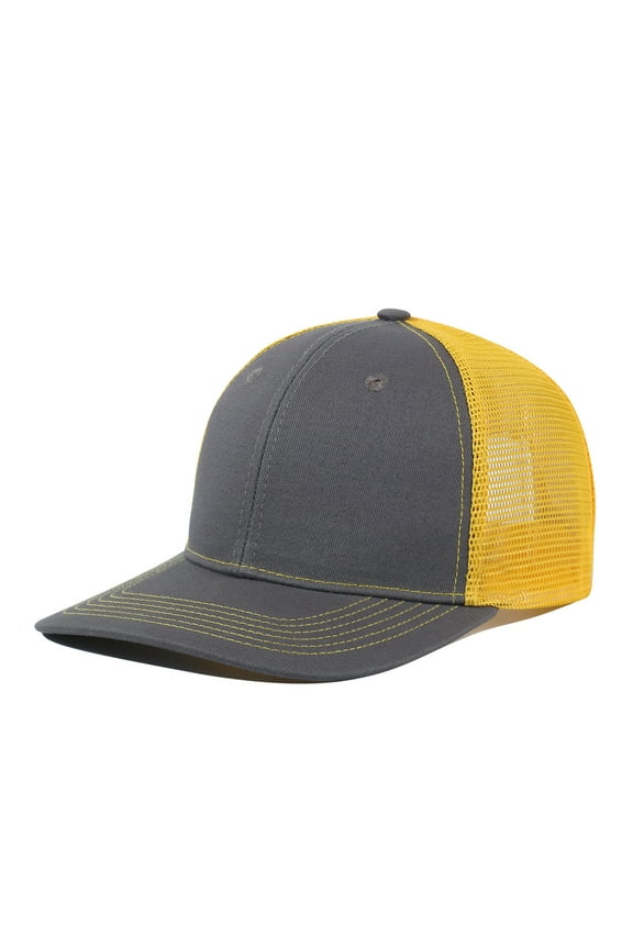 Trucker Hat Baseball Cap Snapback Fitted Hats for Men Women Snap Closure Design Breathable Mesh Side Durable Men's Slightly Curved Tongue Cap Wide Brim Spring and Summer Breathable Mesh Cap Ca