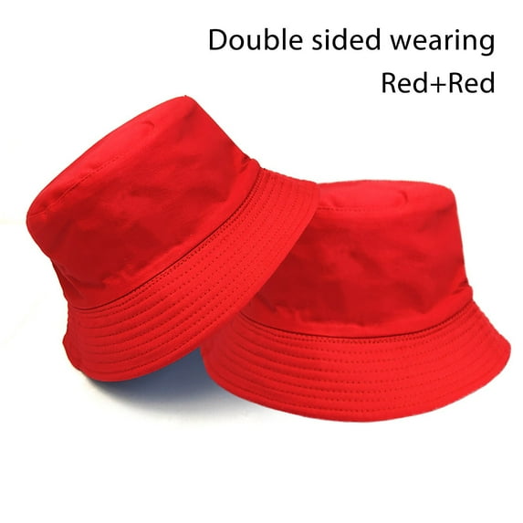 TODOZO Unisex Cotton Packable Bucket Hat Sun Hat Plain Colors for Men Women Sun Hat for Beach,Golf,Fishing - Fun Outdoor Vacation Boonie for Men and Women Double Wearing Fisherman Hat Male Korean Ver