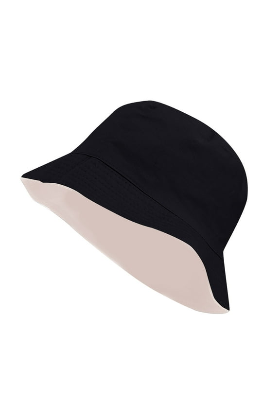 Unisex Cotton Packable Bucket Hat Sun Hat Plain Colors for Men Women Sun Hat for Beach,Golf,Fishing - Fun Outdoor Vacation Boonie for Men and Women Unidouble Side Wear Reversible Bucket Hat Tr