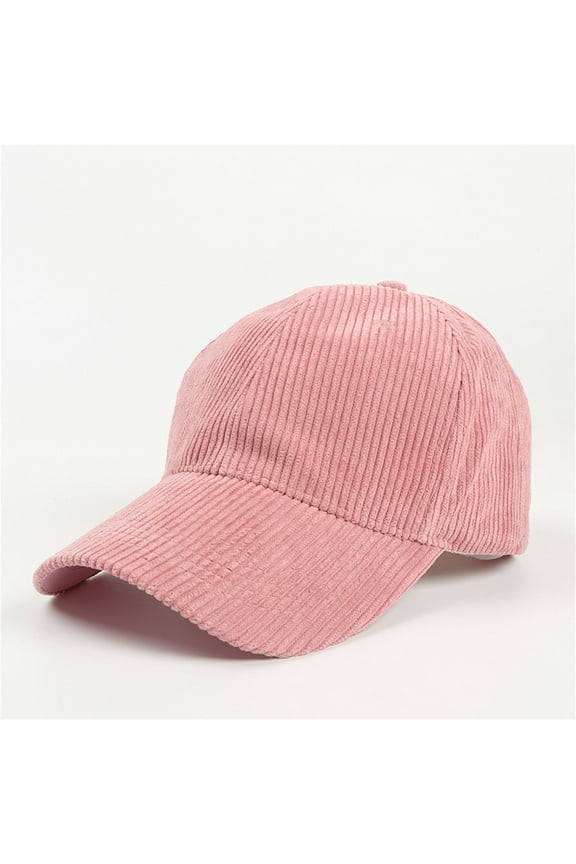 Unisex Vintage Washed Unstructured Baseball Cap Cotton Adjustable Dad Hat Womens Baseball Caps Male Female Neutral Solid Caps Corduroy Hat Visors Pink One Size
