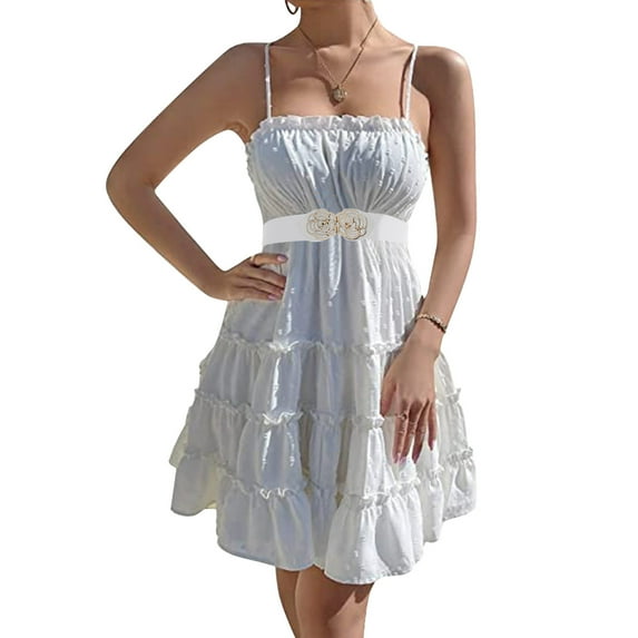 TODOZO Wide Stretchy Waist Belts for Women,Vintage Elastic Waist Belts Fashion Retro Adjustable Cinch Elastic Belt with Buckle for Dresses Vintage Wide Elasticwaist Belt Dress Waist Sweater Coat Elas