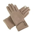 thumbnail image 1 of TODOZO Winter Gloves for Women Cold Weather Soft Warm Gloves for Women Driving Walking Skiing Outdoor Use Gloves Thick Thermal Womens Gloves for Cold Weather Cold Weather Stretch Gloves Khaki, 1 of 4