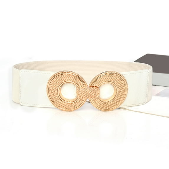 TODOZO Women Elastic Belt Wide Waist Belts for Dresses with Buckle Belt Vintage Stretchy Dress Belt Elastic Waist Belts for Women for Dresses Stretchy Belt for Dresses Vintage Elastic Wide Waist Belt