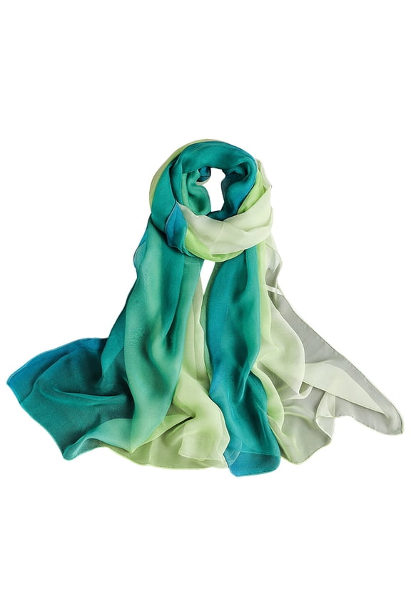 Women Solid Color Scarf, Long Lightweight Wraps Shawl Summer Sun-Proof Beach Shawl Wrap Soft Fashion Scarf for Dresses Color Temperament Scarf Etiquette Decoration Long Scarf Green One Size
