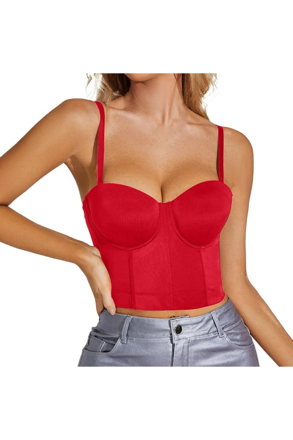 Women's Cut Strappy Gothic Bustier Tops Caged Cropped Top Going Out Tops for Women Summer Spaghetti Strap Bustier Corset Tops for Women Going Out Top Date Night Top Party Club Top Red Xl