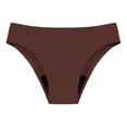 thumbnail image 1 of TODOZO Women's Menstrual Physiological Swimming Leak Proof 4 Layer Menstrual Bikini Swim Underwear High Waisted Bikini Bottom Bathing Suit Bottoms for Women Tummy Control Swim Bottoms Brown S, 1 of 4