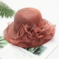 thumbnail image 1 of TODOZO Women's Organza Church Kentucky Derby Fascinator Bridal Tea Party Wedding Hat Derby Hats for Women Cloche Bowler Hat Cocktail Party Wedding Sun Hat Uv Protection Packable Wide Brim Hats Party, 1 of 2
