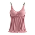 thumbnail image 1 of TODOZO Women's Shelf Bra Camisole Tops Adjustable Cami Tank Cotton Undershirts,Tank Tops with Built In Bras Y2K V Neck Sleeveless Cute Summer Cami Tops Womens Tank Tops Summer Hot Pink Xxl, 1 of 3