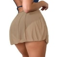 thumbnail image 1 of TODOZO Women's Solid Color Slim Swimming Bottoms Skirt Wrap Skirt Bikini Bottoms Women Swim Cover Ups Swimsuit Cover-Up Skirts Short Mesh Sheer See-Thru Bikini Coverups High Waist Mesh Mini Skirt, 1 of 4