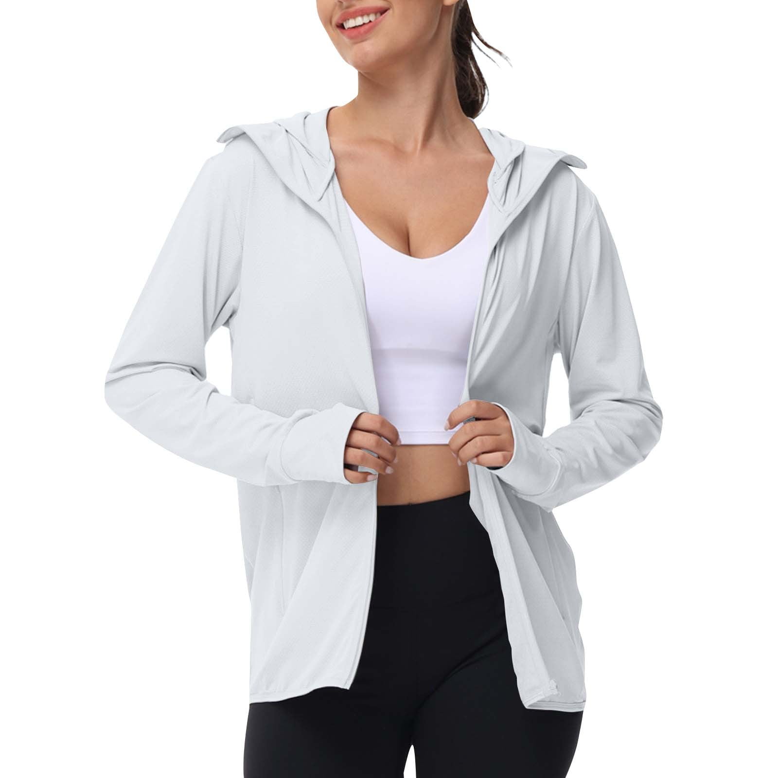 TODOZO Women's Upf 50+ Lightweight Athletic Jackets Sun Protection Full ...