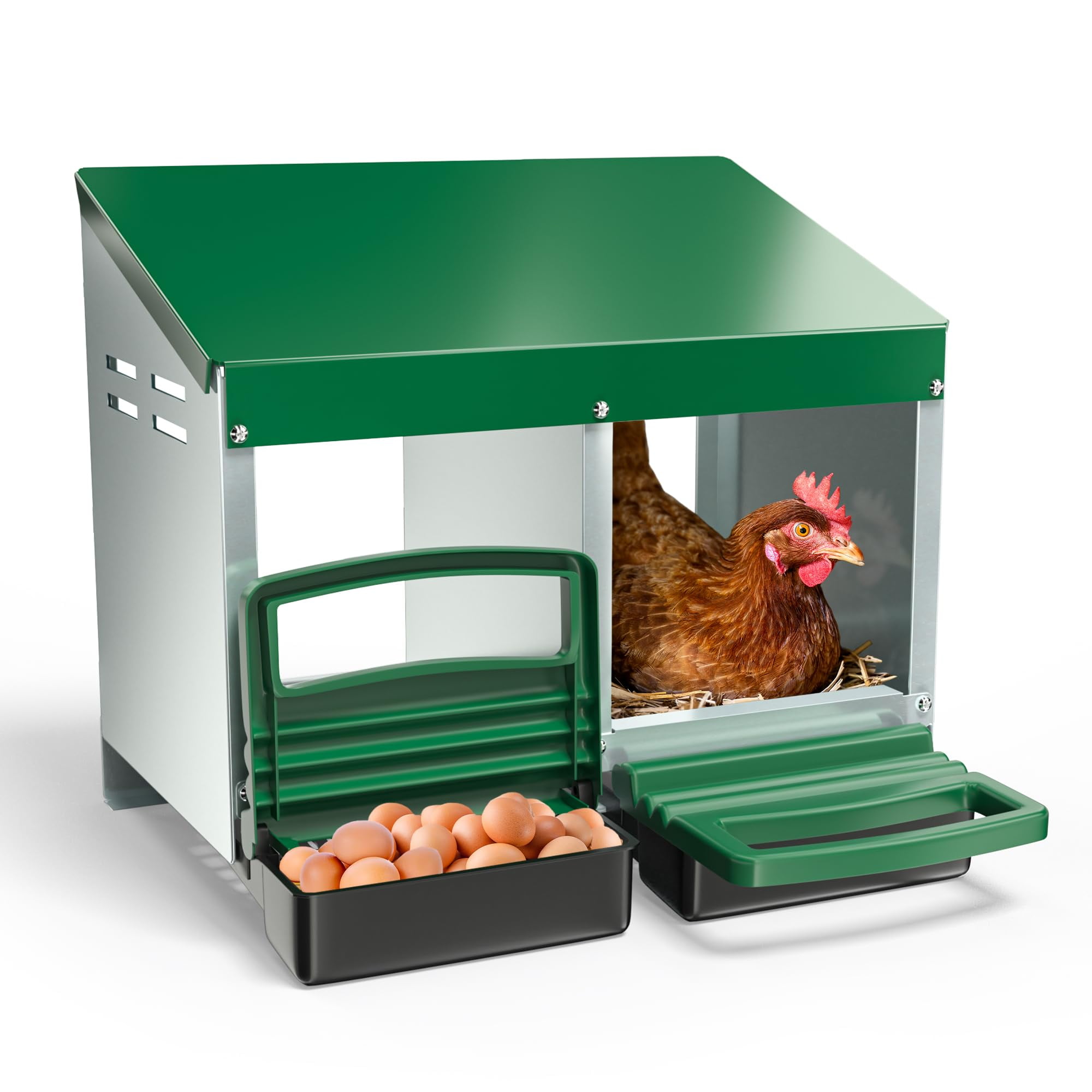TOETOL Chicken Nesting Boxes for Laying Eggs Bird Rabbit Duck Roll Out