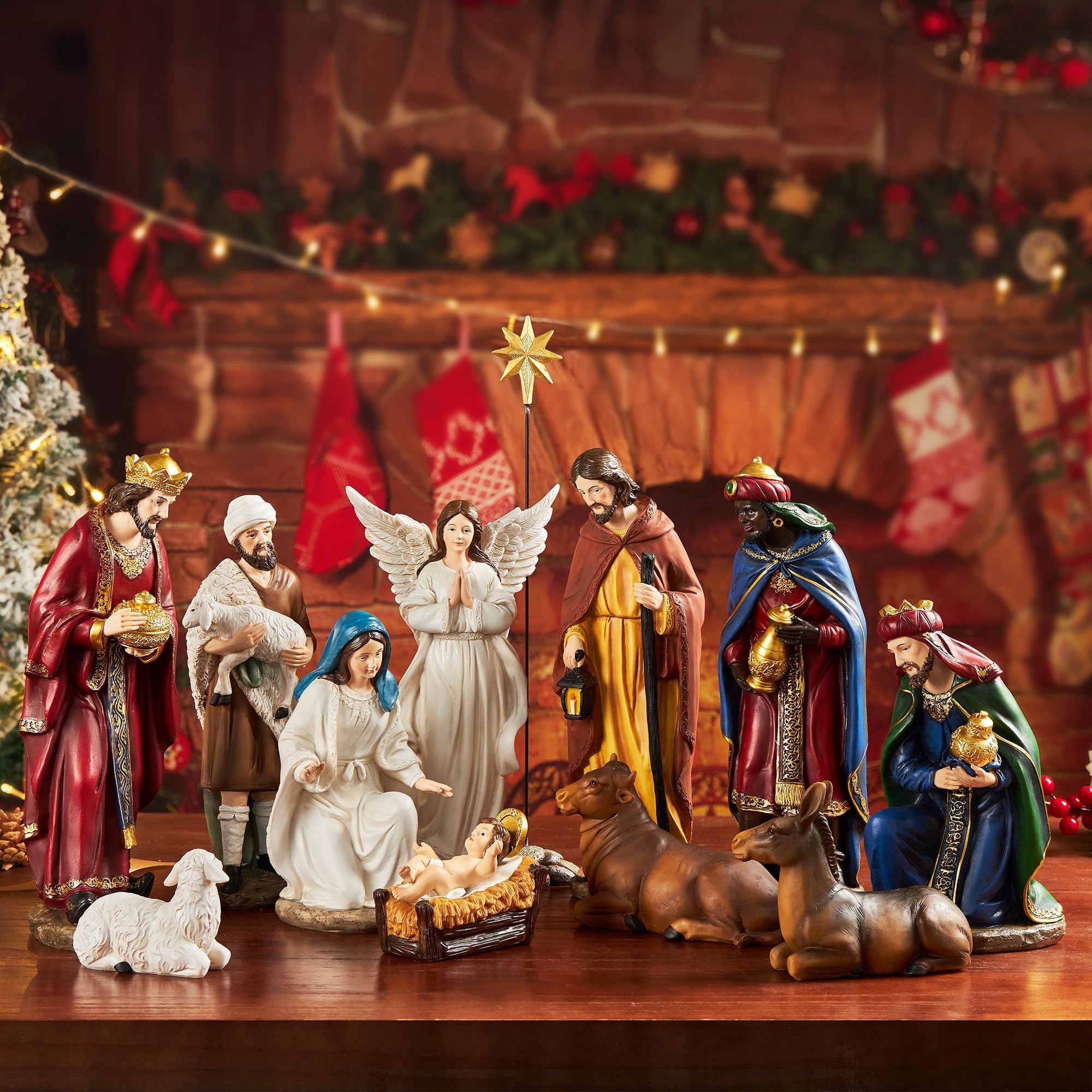 Holiday Time 11pcs Fabric Nativity Set