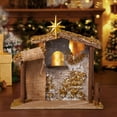 thumbnail image 1 of KUETH Nativity Set Fabric Wooden Stable Creche for Christmas Nativity Set 7.9 Inch, 1 of 6