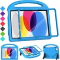 thumbnail image 1 of TOEVEK Kids Case for New iPad (A16) 11th Generation 11-inch 2025 & iPad 10th Gen 10.9” 2022, Shockproof Handle Stand Kids Case with Screen Protector & Pen Holder, Blue, 1 of 9
