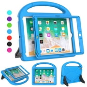 TOEVEK Kids Case for iPad 5th/6th Generation & iPad Air 1/2 & Pro 9.7, Shockproof iPad 9.7 inch Case with Screen Protector, Blue