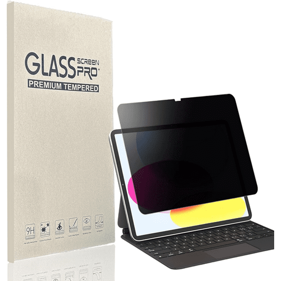 TOEVER 1 Pack Privacy Screen Protector for Screen Protector for IPAD 10th Generation 10.9 inch (2022 ) Tempered Glass Apple Pencil Compatible