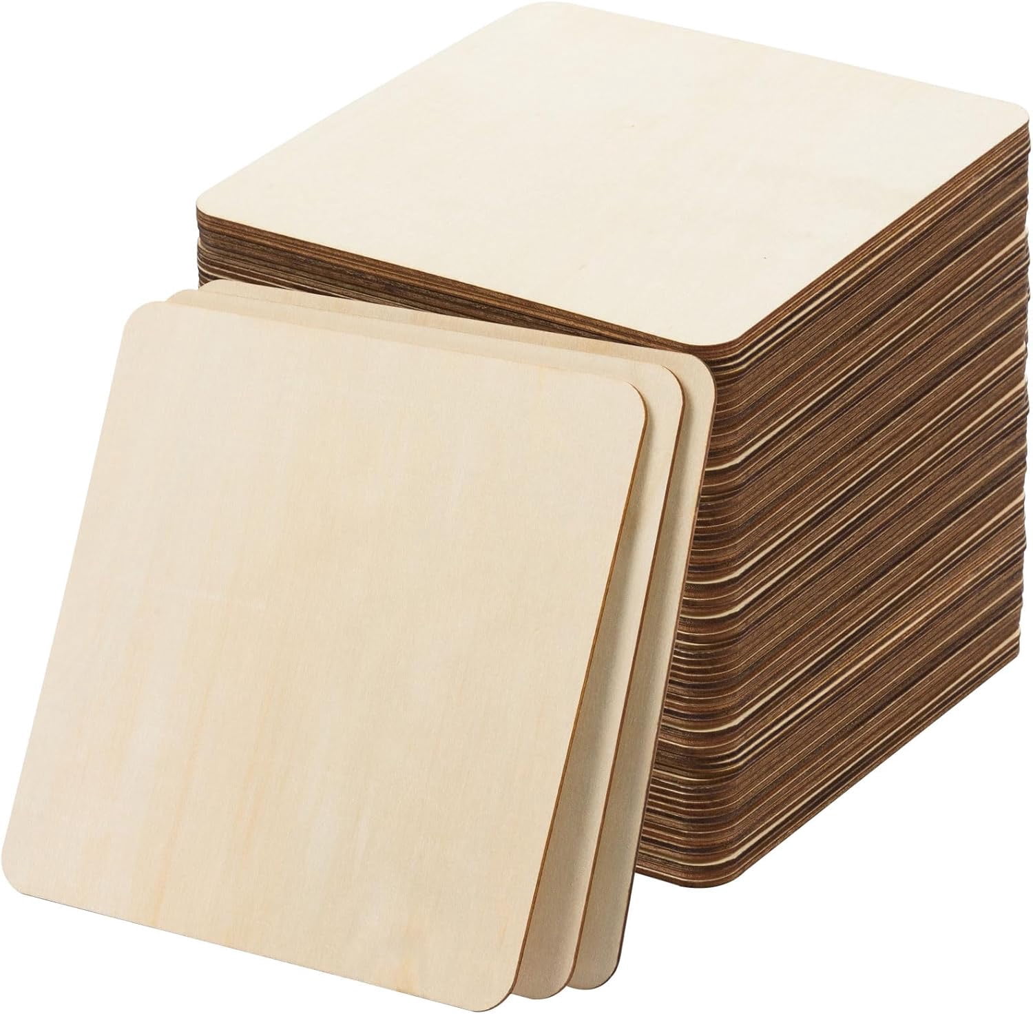 TOEVER, Wood Squares, 4x4 inch, Natural Basswood for Crafts - Walmart.com