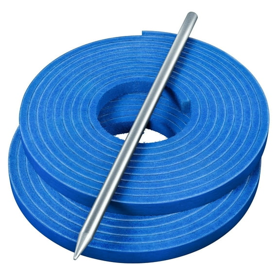 TOFL Baseball Glove Lace Repair Kit 2 Leather Laces Lacing Needle Blue 72" x 3/16"