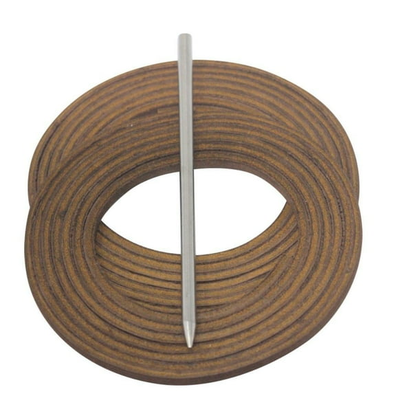 TOFL Baseball Glove Lace Repair Kit 2 Leather Laces Lacing Needle Brown 72" x 3/16"