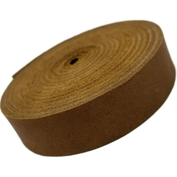 TOFL Genuine Top-Grain Leather Strap | 72 Inches Long | 1/2 Inch Wide | 1/8 Inch Thick (7-8 oz) | 1 Leather Strip for DIY Arts & Craft Projects, Clothing, Jewelry, Wrapping | Brown