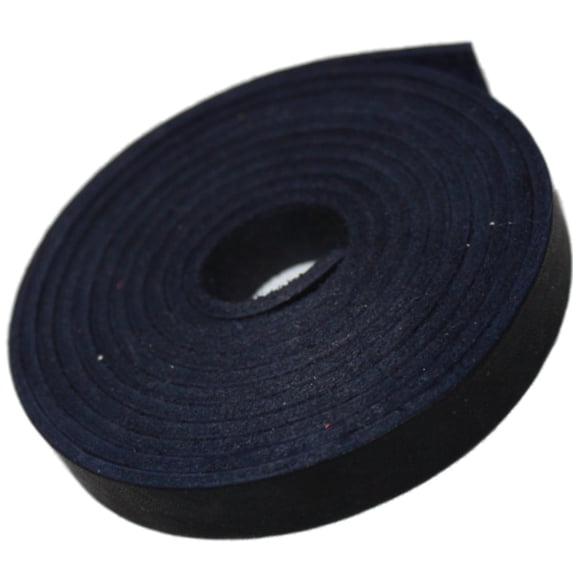 TOFL Genuine Top-Grain Leather Strap | 72 Inches Long | 1/2 Inch Wide | 1/8 Inch Thick (7-8 oz) | 1 Leather Strip for DIY Arts & Craft Projects, Clothing, Jewelry, Wrapping | Dark Navy Blue