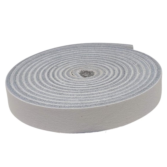 TOFL Genuine Top-Grain Leather Strap 72 Inches Long 1/2 Inch Wide 1/8 Inch Thick (7-8 oz) 1 Leather Strip for DIY Arts & Craft Projects, Clothing, Jewelry, Wrapping White