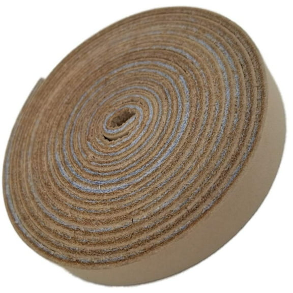 TOFL Genuine Top-Grain Leather Strap | 72 Inches Long | 3/8 Inch Wide | 1/8 Inch Thick (7-8 oz) | 1 Leather Strip for DIY Arts & Craft Projects, Clothing, Jewelry, Wrapping | Natural