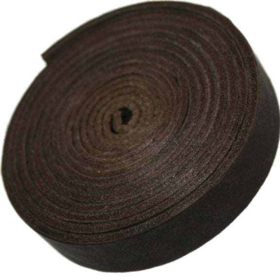 TOFL Genuine Top-Grain Leather Strap | 72 Inches Long | 5/8 Inch Wide | 1/8 Inch Thick (7-8 oz) | 1 Leather Strip for DIY Arts & Craft Projects, Clothing, Jewelry, Wrapping | Dark Brown