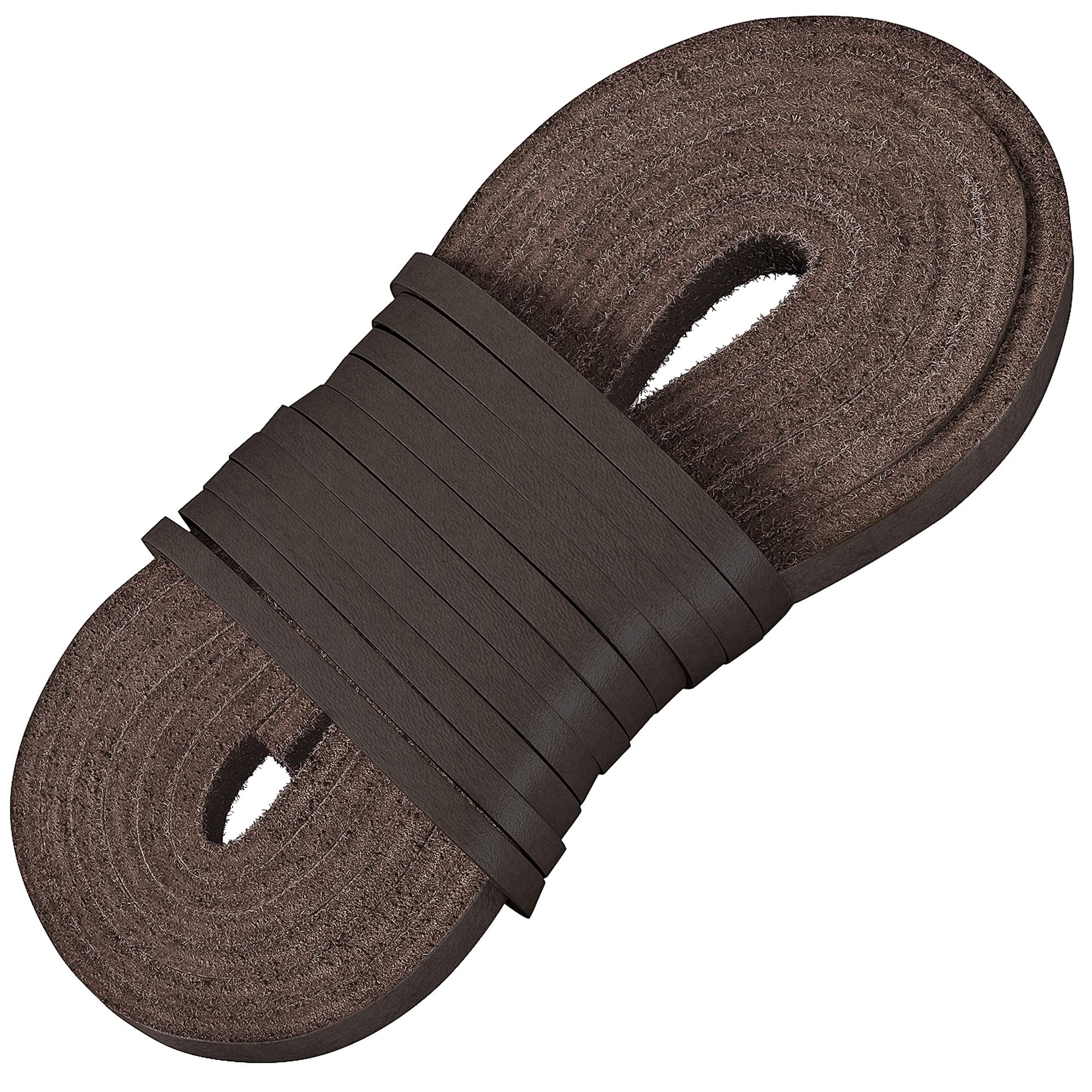 TOFL Leather Boot Laces Heavy Duty Shoelaces for Work Boots Hiking and  Walking Shoes Dark Brown 