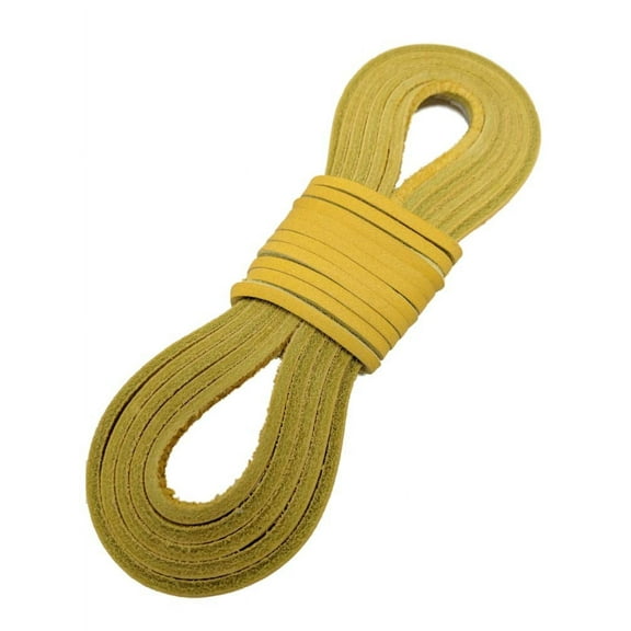 TOFL Leather Boot Laces Heavy Duty Shoelaces for Work Boots Hiking and Walking Shoes Mango