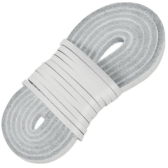 TOFL Leather Boot Laces Heavy Duty Shoelaces for Work Boots Hiking and Walking Shoes White