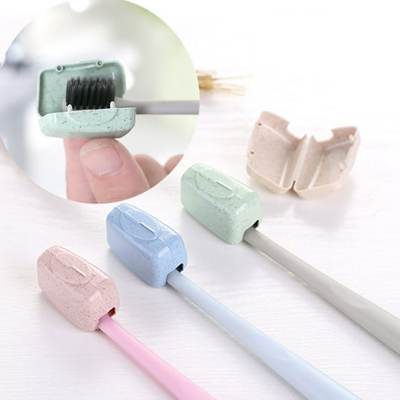 TOFOTL 4 PCS Set Portable Travel Toothbrush Cover Wash Brush Cap Case Box,Enrich Tiny Home